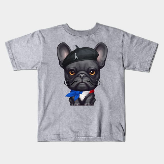 From Paris with Woof! Kids T-Shirt by stonemask